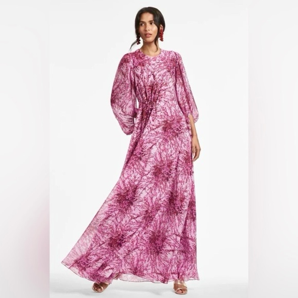 Sachin + Babi Bianca Evening Gown w/ Accent Beadwork - Shades of Pink